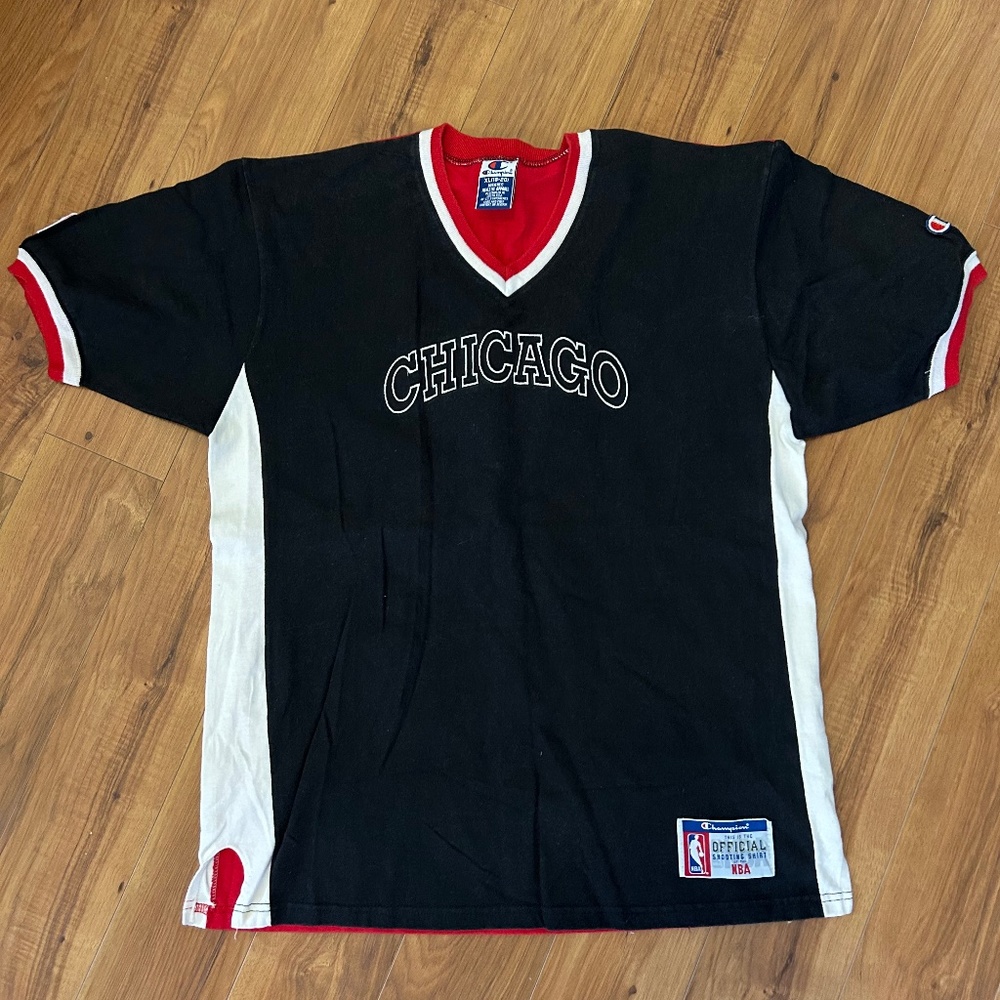 Chicane Bulls 1996 Champion Brand Shooting Shirt